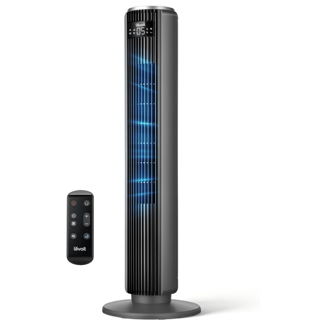 Levoit 36-Inch 23dB Silent Tower Fan with Remote & 90° Oscillation